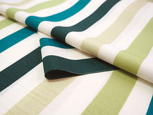 画像をギャラリービューアに読み込む, 雨コート 反物のみ 着物用 レインコート ポリエステル レディース 女性 白地グリーン系縞柄 道中着・道行・二部式などの雨コートに 撥水加工済み
