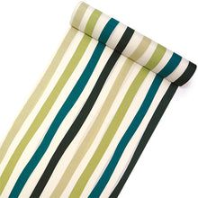 画像をギャラリービューアに読み込む, 雨コート 反物のみ 着物用 レインコート ポリエステル レディース 女性 白地グリーン系縞柄 道中着・道行・二部式などの雨コートに 撥水加工済み