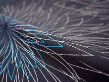 画像をギャラリービューアに読み込む, 雨コート 反物のみ 着物用 レインコート ポリエステル レディース 女性 黒地大輪菊柄 道中着・道行・二部式などの雨コートに 撥水加工済み