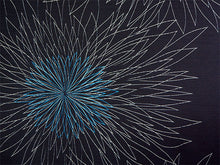 画像をギャラリービューアに読み込む, 雨コート 反物のみ 着物用 レインコート ポリエステル レディース 女性 黒地大輪菊柄 道中着・道行・二部式などの雨コートに 撥水加工済み