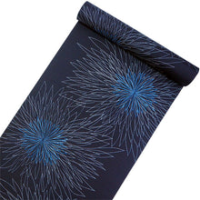 画像をギャラリービューアに読み込む, 雨コート 反物のみ 着物用 レインコート ポリエステル レディース 女性 黒地大輪菊柄 道中着・道行・二部式などの雨コートに 撥水加工済み