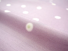 画像をギャラリービューアに読み込む, 雨コート 反物のみ 着物用 レインコート ポリエステル レディース 女性 薄紫グレー地ぼかし水玉柄 道中着・道行・二部式などの雨コートに 撥水加工済み