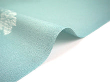 画像をギャラリービューアに読み込む, 雨コート 反物のみ 着物用 レインコート ポリエステル レディース 女性 水色地葡萄柄 道中着・道行・二部式などの雨コートに 撥水加工済み