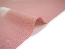 画像をギャラリービューアに読み込む, 雨コート 反物のみ 着物用 レインコート ポリエステル レディース 女性 渋ピンク地辻が花風花の丸柄 道中着・道行・二部式などの雨コートに 撥水加工済み