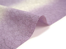 画像をギャラリービューアに読み込む, 雨コート 反物のみ 着物用 レインコート ポリエステル レディース 女性 渋紫ぼかし地小花柄 道中着・道行・二部式などの雨コートに 撥水加工済み