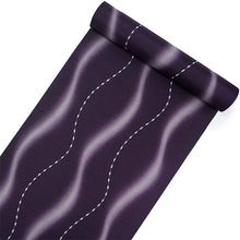 画像をギャラリービューアに読み込む, 雨コート 反物のみ 着物用 レインコート ポリエステル レディース 女性 紫地よろけ縞柄 道中着・道行・二部式などの雨コートに 撥水加工済み