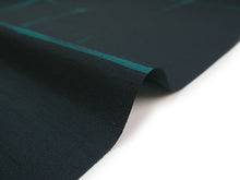 画像をギャラリービューアに読み込む, 雨コート 反物のみ 着物用 レインコート ポリエステル レディース 女性 黒緑地破れ格子柄 道中着・道行・二部式などの雨コートに 撥水加工済み