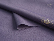 画像をギャラリービューアに読み込む, 着物 洗える着物 フルオーダー 仕立て付 小紋 青紫 七宝丸 椿 東レシルック 反物 静電気が起きにくい 自宅で洗濯OK 着物・羽織に