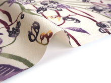 画像をギャラリービューアに読み込む, 着物 洗える着物 フルオーダー 仕立て付 小紋 うすクリーム 紅型調 更紗 東レシルック 反物 静電気が起きにくい 自宅で洗濯OK 着物・羽織に