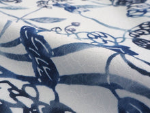 画像をギャラリービューアに読み込む, 着物 洗える着物 フルオーダー 仕立て付 小紋 ブルー 紅型調 更紗 東レシルック 反物 静電気が起きにくい 自宅で洗濯OK 着物・羽織に