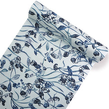 画像をギャラリービューアに読み込む, 着物 洗える着物 フルオーダー 仕立て付 小紋 ブルー 紅型調 更紗 東レシルック 反物 静電気が起きにくい 自宅で洗濯OK 着物・羽織に