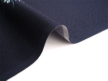 画像をギャラリービューアに読み込む, 着物 洗える着物 フルオーダー 仕立て付 小紋 紺 秋草 すずめ 東レシルック 反物 静電気が起きにくい 自宅で洗濯OK 着物・羽織に