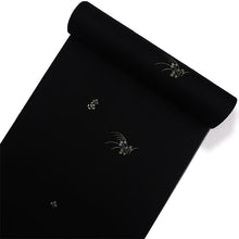 画像をギャラリービューアに読み込む, 着物 洗える着物 フルオーダー 仕立て付 小紋 チャコール 黒 秋草 すずめ 東レシルック 反物 静電気が起きにくい 自宅で洗濯OK 着物・羽織に