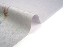 画像をギャラリービューアに読み込む, 着物 洗える着物 フルオーダー 仕立て付 小紋 うすグレー あめりか蔦 東レシルック 反物 和装 和服 袷 単衣 春 秋 冬 レディース