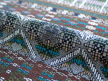 画像をギャラリービューアに読み込む, 名古屋帯 単品 絹 九寸 茶色 横段 菱 なごや帯 全通 カジュアル 西陣織 大光株式会社謹製 証紙付き お仕立てをしてお届け