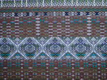 画像をギャラリービューアに読み込む, 名古屋帯 単品 絹 九寸 茶色 横段 菱 なごや帯 全通 カジュアル 西陣織 大光株式会社謹製 証紙付き お仕立てをしてお届け