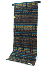 画像をギャラリービューアに読み込む, 名古屋帯 単品 絹 九寸 茶色 横段 菱 なごや帯 全通 カジュアル 西陣織 大光株式会社謹製 証紙付き お仕立てをしてお届け