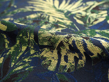 画像をギャラリービューアに読み込む, 名古屋帯 単品 絹 九寸 黒 リーフ なごや帯 全通 カジュアル 西陣織 大光株式会社謹製 証紙付き お仕立てをしてお届け