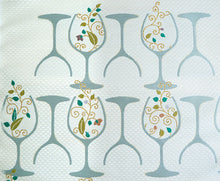 画像をギャラリービューアに読み込む, 名古屋帯 単品 正絹 九寸 白 ワイングラス なごや帯 お太鼓柄 カジュアル 西陣織 株式会社辻梅機業店謹製 証紙付き お仕立てをしてお届け