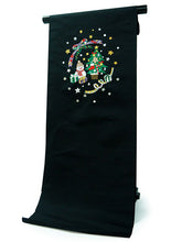 画像をギャラリービューアに読み込む, 名古屋帯 単品 正絹 九寸 黒 クリスマスツリー なごや帯 お太鼓柄 カジュアル 西陣織 株式会社辻梅機業店謹製 証紙付き お仕立てをしてお届け