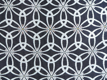 画像をギャラリービューアに読み込む, 名古屋帯 単品 正絹 九寸 灰紫 花 七宝 繋ぎ なごや帯 六通柄 カジュアル 西陣織 株式会社ふくい謹製 証紙付き お仕立てをしてお届け