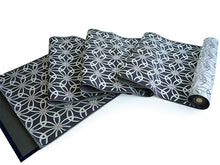 画像をギャラリービューアに読み込む, 名古屋帯 単品 正絹 九寸 灰紫 花 七宝 繋ぎ なごや帯 六通柄 カジュアル 西陣織 株式会社ふくい謹製 証紙付き お仕立てをしてお届け