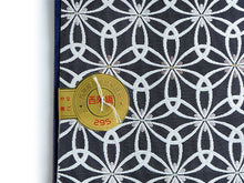 画像をギャラリービューアに読み込む, 名古屋帯 単品 正絹 九寸 灰紫 花 七宝 繋ぎ なごや帯 六通柄 カジュアル 西陣織 株式会社ふくい謹製 証紙付き お仕立てをしてお届け