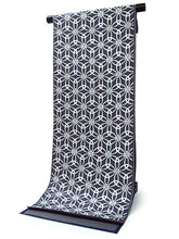 画像をギャラリービューアに読み込む, 名古屋帯 単品 正絹 九寸 灰紫 花 七宝 繋ぎ なごや帯 六通柄 カジュアル 西陣織 株式会社ふくい謹製 証紙付き お仕立てをしてお届け