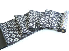 画像をギャラリービューアに読み込む, 名古屋帯 単品 正絹 九寸 灰紫 花菱 なごや帯 六通柄 カジュアル 西陣織 株式会社ふくい謹製 証紙付き お仕立てをしてお届け