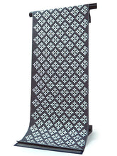 画像をギャラリービューアに読み込む, 名古屋帯 単品 正絹 九寸 灰紫 花菱 なごや帯 六通柄 カジュアル 西陣織 株式会社ふくい謹製 証紙付き お仕立てをしてお届け