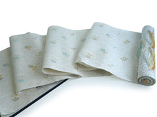 画像をギャラリービューアに読み込む, 名古屋帯 単品 正絹 九寸 白 忍草 なごや帯 六通柄 カジュアル 西陣織 株式会社ふくい謹製 証紙付き お仕立てをしてお届け