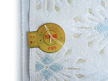 画像をギャラリービューアに読み込む, 名古屋帯 単品 正絹 九寸 白 菊菱 なごや帯 六通柄 カジュアル 西陣織 株式会社ふくい謹製 証紙付き お仕立てをしてお届け