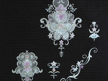 画像をギャラリービューアに読み込む, 名古屋帯 単品 正絹 九寸 黒 花 レース 刺繍 なごや帯 お太鼓柄 カジュアル 西陣織 川端有限会社謹製 お仕立てをしてお届け