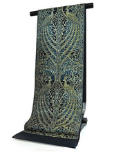 画像をギャラリービューアに読み込む, 袋帯 正絹 六通柄 未使用 仕立て付き 西陣織 大光株式会社謹製 証紙付 ブルー 孔雀 イベント・パーティーに