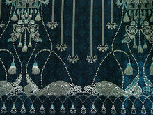 画像をギャラリービューアに読み込む, 袋帯 正絹 六通柄 未使用 仕立て付き 西陣織 大光株式会社謹製 証紙付 ブルー シャンデリア レース イベント・パーティーに