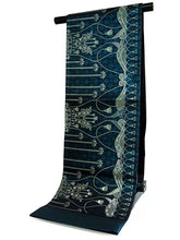 画像をギャラリービューアに読み込む, 袋帯 正絹 六通柄 未使用 仕立て付き 西陣織 大光株式会社謹製 証紙付 ブルー シャンデリア レース イベント・パーティーに