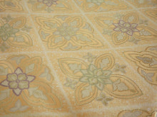 画像をギャラリービューアに読み込む, 袋帯 絹 六通柄 礼装用 未使用 仕立て付き 西陣織 株式会社ふくい謹製 篠屋宗兵衛 証紙付 ベージュ ゴールド 花菱 結婚式・七五三・イベント・パーティーに