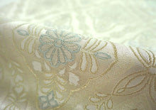 画像をギャラリービューアに読み込む, 袋帯 絹 六通柄 礼装用 未使用 仕立て付き 西陣織 株式会社ふくい謹製 篠屋宗兵衛 証紙付 シルバー ゴールド 格子 菊菱 結婚式・七五三・イベント・パーティーに