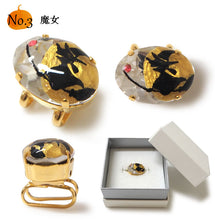 画像をギャラリービューアに読み込む, 限定受注生産【10日前後でお届け】 帯留 ハロウィン オーバル 4柄 かぼちゃ 魔女 コウモリ 蜘蛛の巣 クリスタル スワロフスキー コスプレ