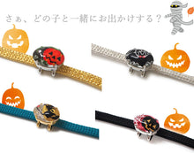 画像をギャラリービューアに読み込む, 限定受注生産【10日前後でお届け】 帯留 ハロウィン オーバル 4柄 かぼちゃ 魔女 コウモリ 蜘蛛の巣 クリスタル スワロフスキー コスプレ