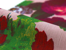 画像をギャラリービューアに読み込む, 半衿 ピンク地 赤 バラ 花柄 単品 半襟 レディース 綿 半えり お洒落な衿元に 京都・ひでや工房の半衿