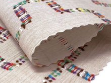 画像をギャラリービューアに読み込む, 半衿 アイボリー地 幾何学柄 カラフル 単品 半襟 レディース 綿 半えり お洒落な衿元に 京都・ひでや工房の半衿