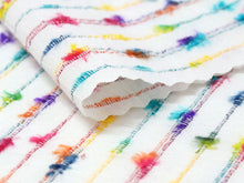 画像をギャラリービューアに読み込む, 半衿 白地 ストライプ カラフル 単品 半襟 レディース 綿 半えり お洒落な衿元に 京都・ひでや工房の半衿