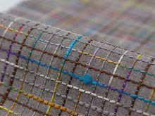 画像をギャラリービューアに読み込む, 半衿 グレー地 格子 カラフル 単品 半襟 レディース 綿 半えり お洒落な衿元に 京都・ひでや工房の半衿