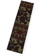 画像をギャラリービューアに読み込む, 半衿 カーキ地 更紗柄 黒 赤 単品 半襟 レディース 綿 半えり お洒落な衿元に 京都・ひでや工房の半衿