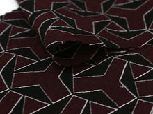 画像をギャラリービューアに読み込む, 半衿 黒地 幾何学柄 臙脂 単品 半襟 レディース 綿 半えり お洒落な衿元に 京都・ひでや工房の半衿