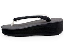 画像をギャラリービューアに読み込む, カレンブロッソ 草履 単品 Mサイズ 濃グレー 台 黒地 市松柄 鼻緒 レディース 歩きやすくてオシャレ 愛好者の多い菱屋カフェ草履