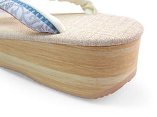 画像をギャラリービューアに読み込む, カレンブロッソ 草履 単品 Mサイズ ライトベージュ 台 白地 博多織 花唐草柄 鼻緒 レディース 歩きやすくてオシャレ 愛好者の多い菱屋カフェ草履