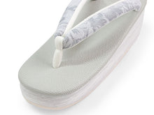 画像をギャラリービューアに読み込む, カレンブロッソ 草履 単品 Lサイズ 薄グリーン 台 ライトグレー地 花柄 鼻緒 レディース 歩きやすくてオシャレ 愛好者の多い菱屋カフェ草履