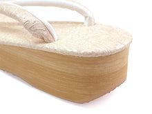 画像をギャラリービューアに読み込む, カレンブロッソ 草履 単品 Lサイズ ライトベージュ 花唐草柄 台 鼻緒 レディース 歩きやすくてオシャレ 愛好者の多い菱屋カフェ草履